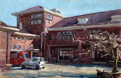 Gebouw-de-Sprong-foto-schilderij-van-Maarten-Dalstra